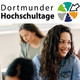 Überschrift Dortmunder Hochschultage, mit Personen in einem Seminarraum im Bild