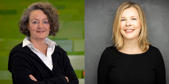 Nahaufnahmen von zwei Personen; auf der linken Seite ist Frau PD Dr. Katja Subellok zu sehen, rechts Frau Dr. Regina Moritz
