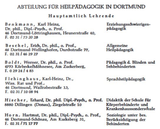 Personal- und Vorlesungsverzeichnis 1973