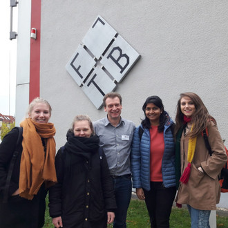 Students and leaders of the FTB in front of the RTD logo in Wetter