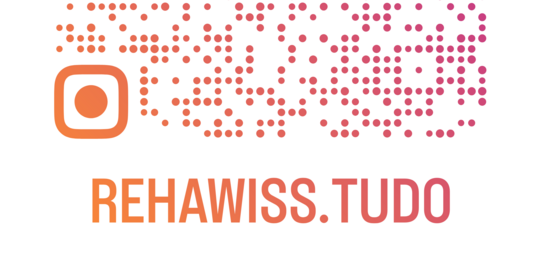 QR-Code zum Instagram-Account der Fakultät Rehabilitationswissenschaften, Accountname: rehawiss.tudo