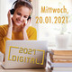 Dortmunder Hochschultage 2021 Flyer der Dortmunder Hochschultage 2021, auf dem eine Person vor einem Laptop sitzt