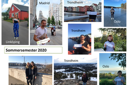 Collage mit Bildern von Studierenden an verschiedenen Orten in den Partnerländern