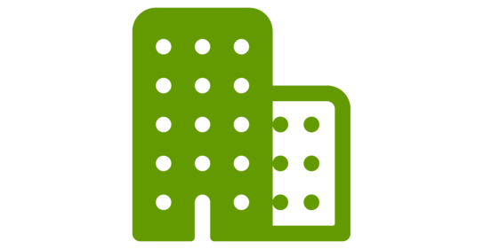 grünes Hochhaus Icon
