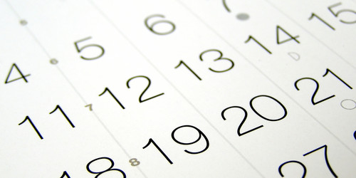 Das Bild zeigt einen Kalender und verlinkt kommende Veranstaltungen